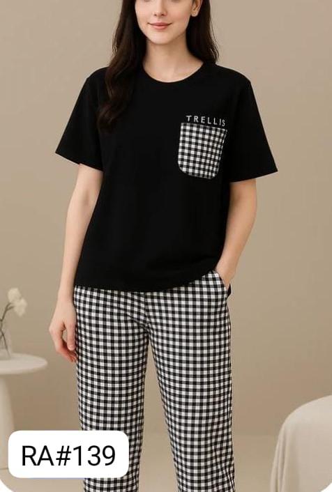 Monochrome Print Night Suit