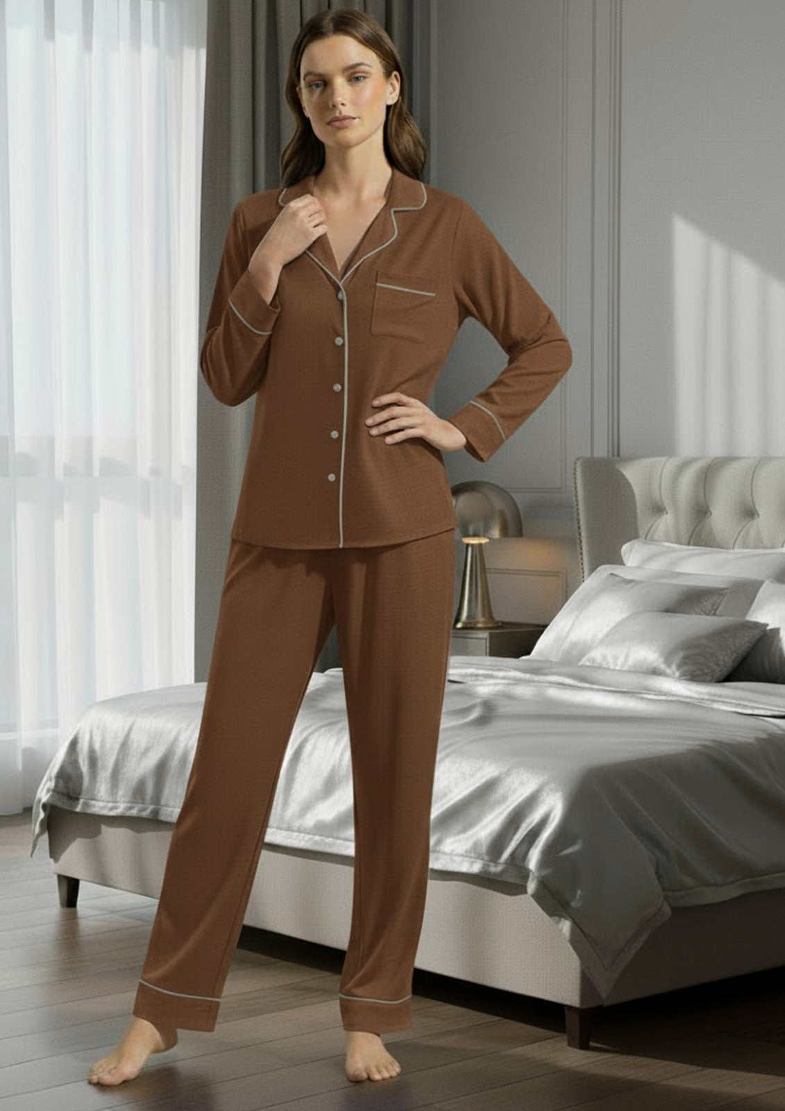 Brown Brocia Velvet Suit