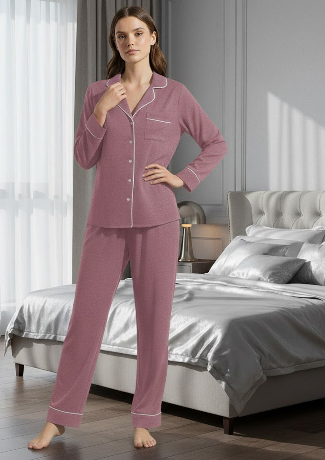 T-pink Brocia Velvet Suit